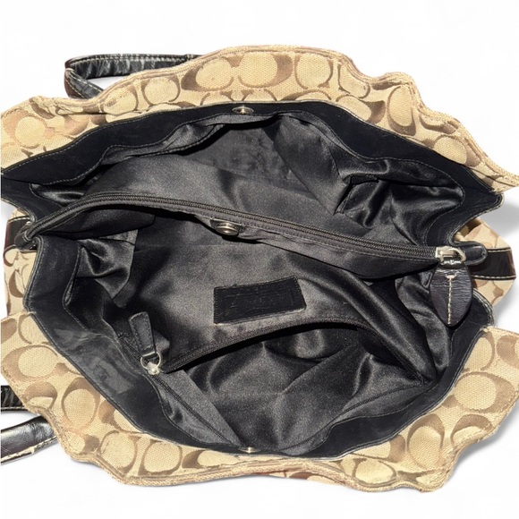 Tan and Black Coach Bag - Picture 5 of 8